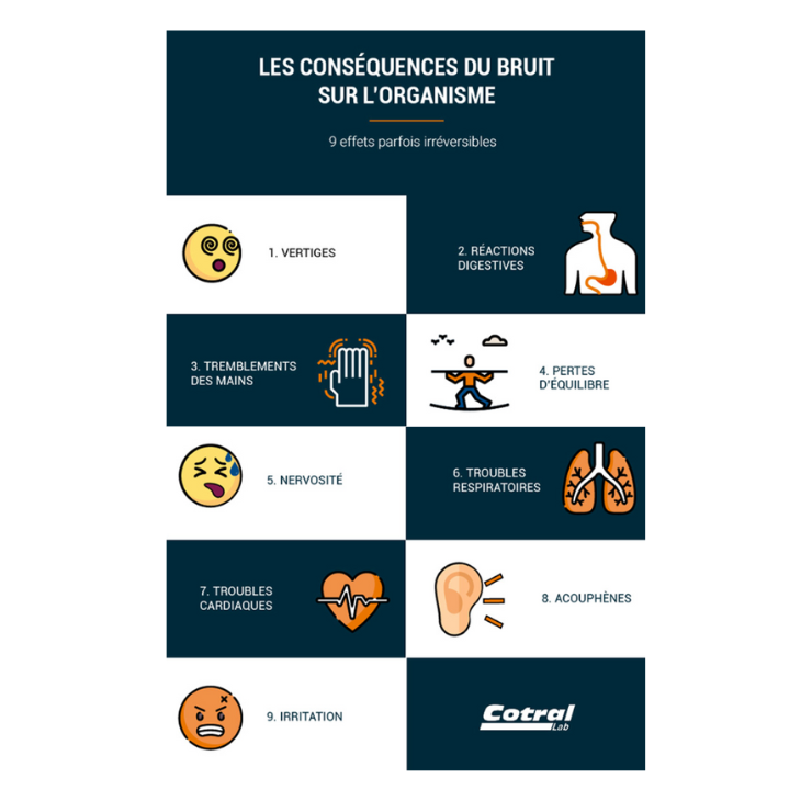 Les conséquences du bruit sur l'organisme conséquences du bruit ; risques auditifs ; risques sonores ;